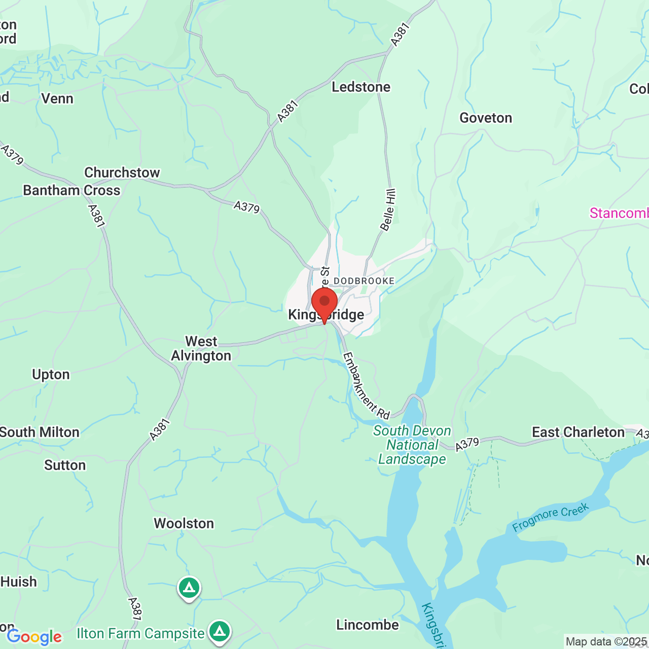 Map displaying vacancy location