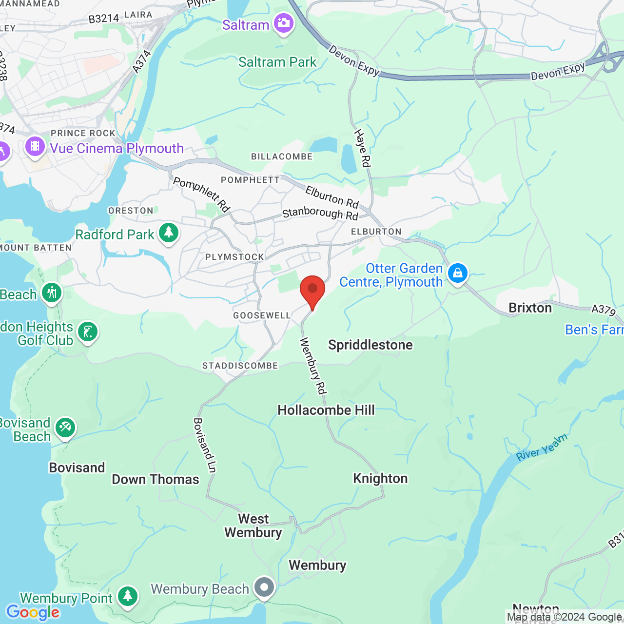Map displaying vacancy location