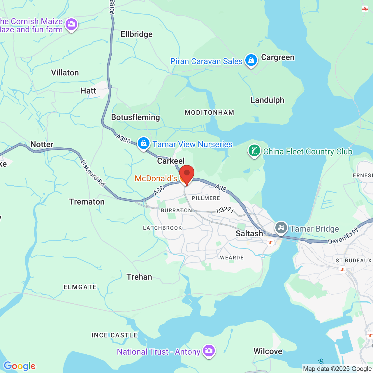 Map displaying vacancy location