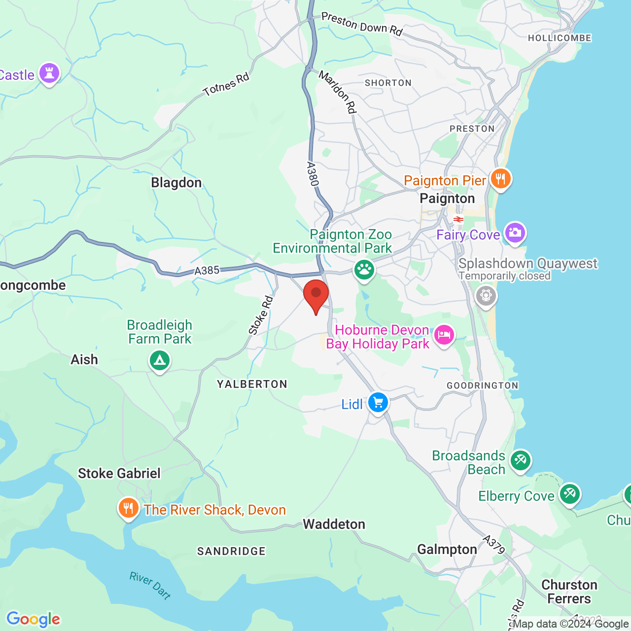 Map displaying vacancy location