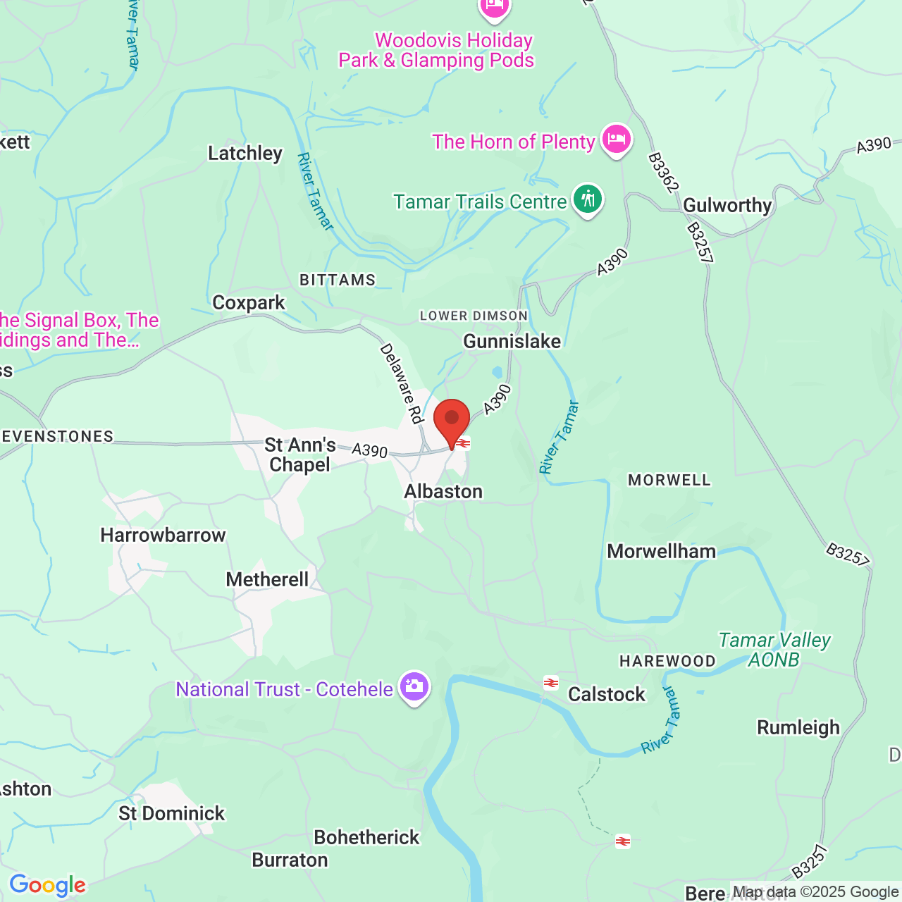 Map displaying vacancy location