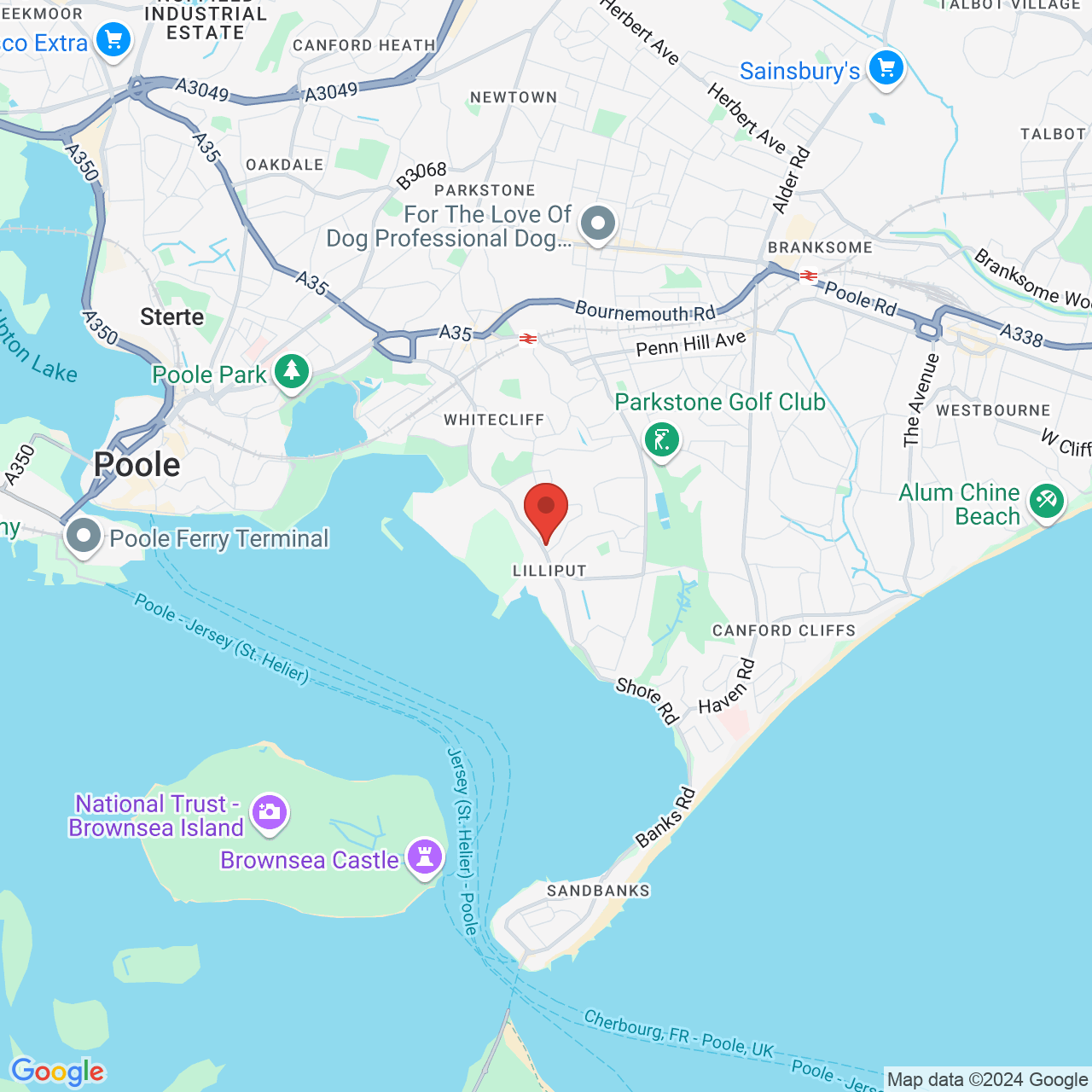 Map displaying vacancy location