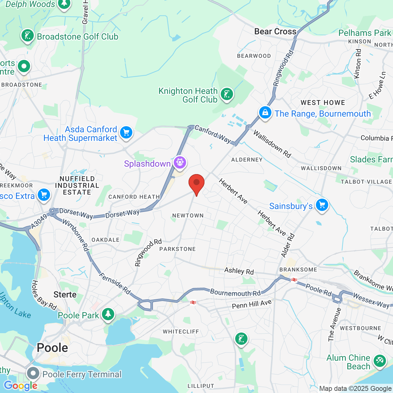 Map displaying vacancy location