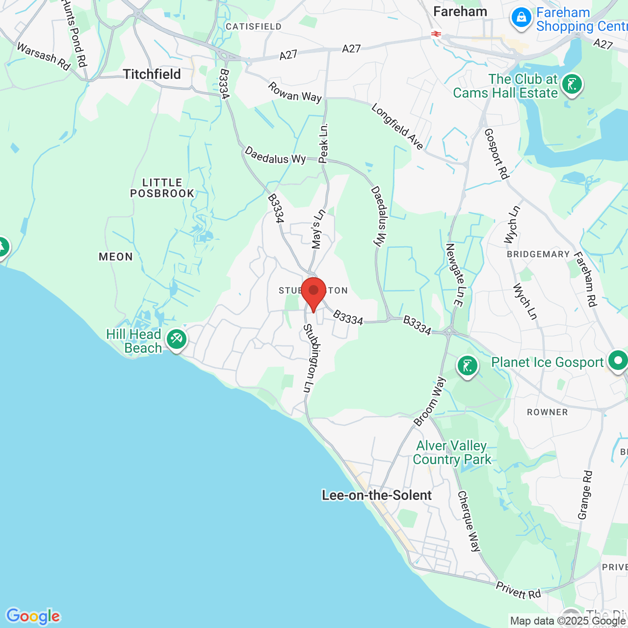 Map displaying vacancy location