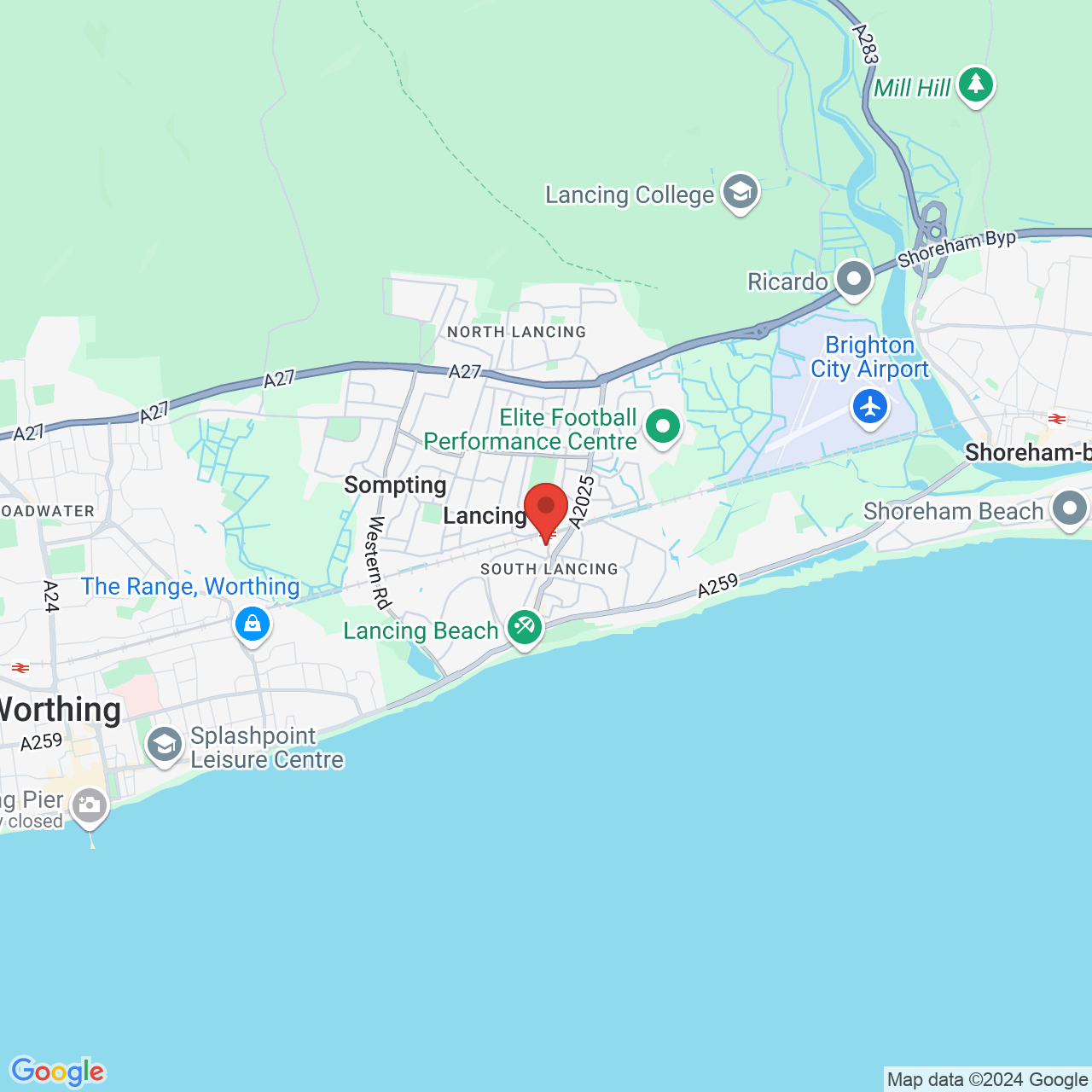 Map displaying vacancy location