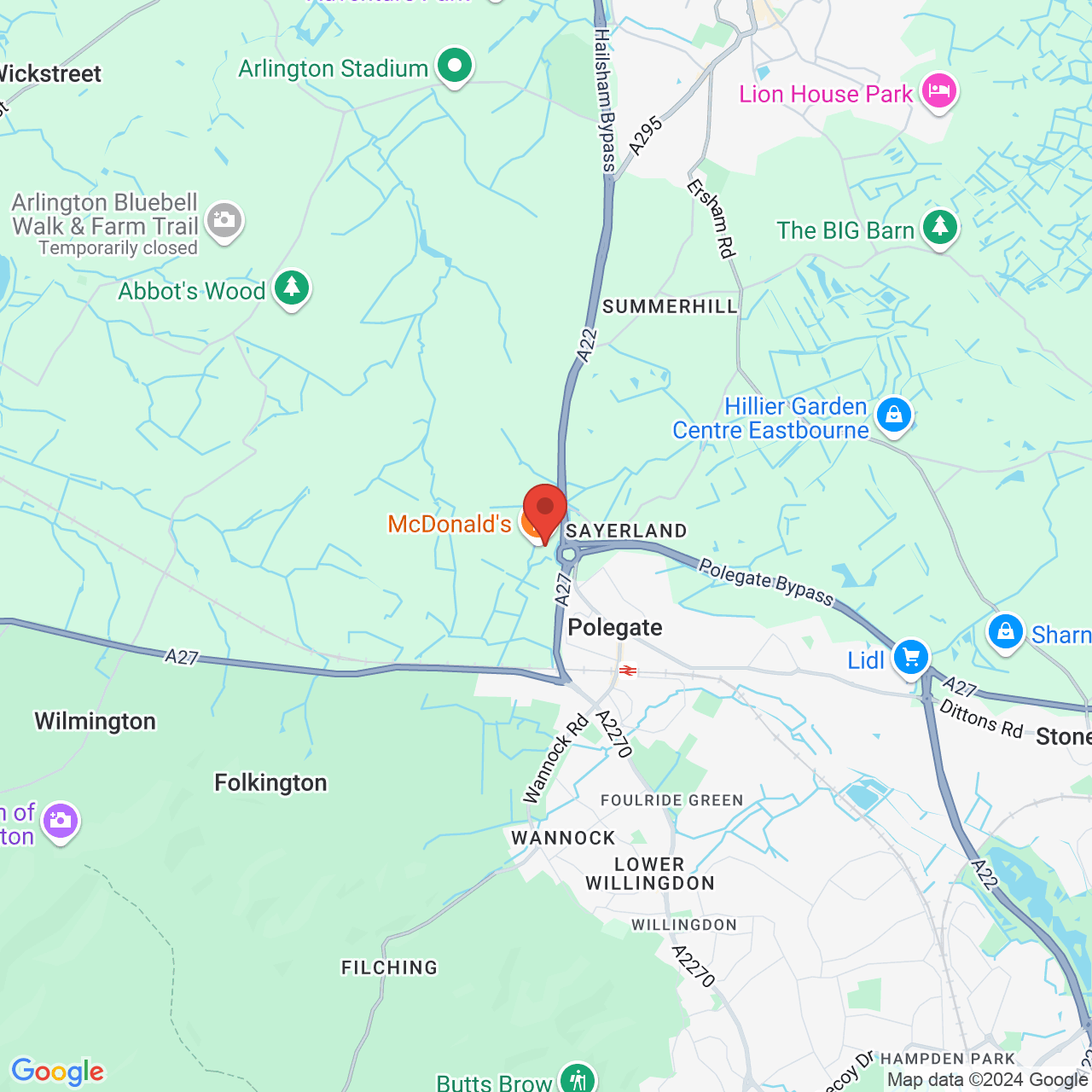 Map displaying vacancy location