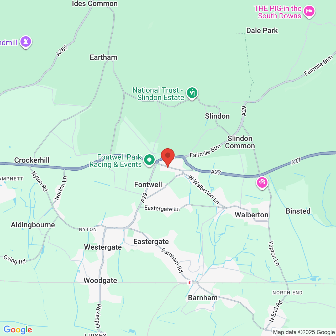 Map displaying vacancy location