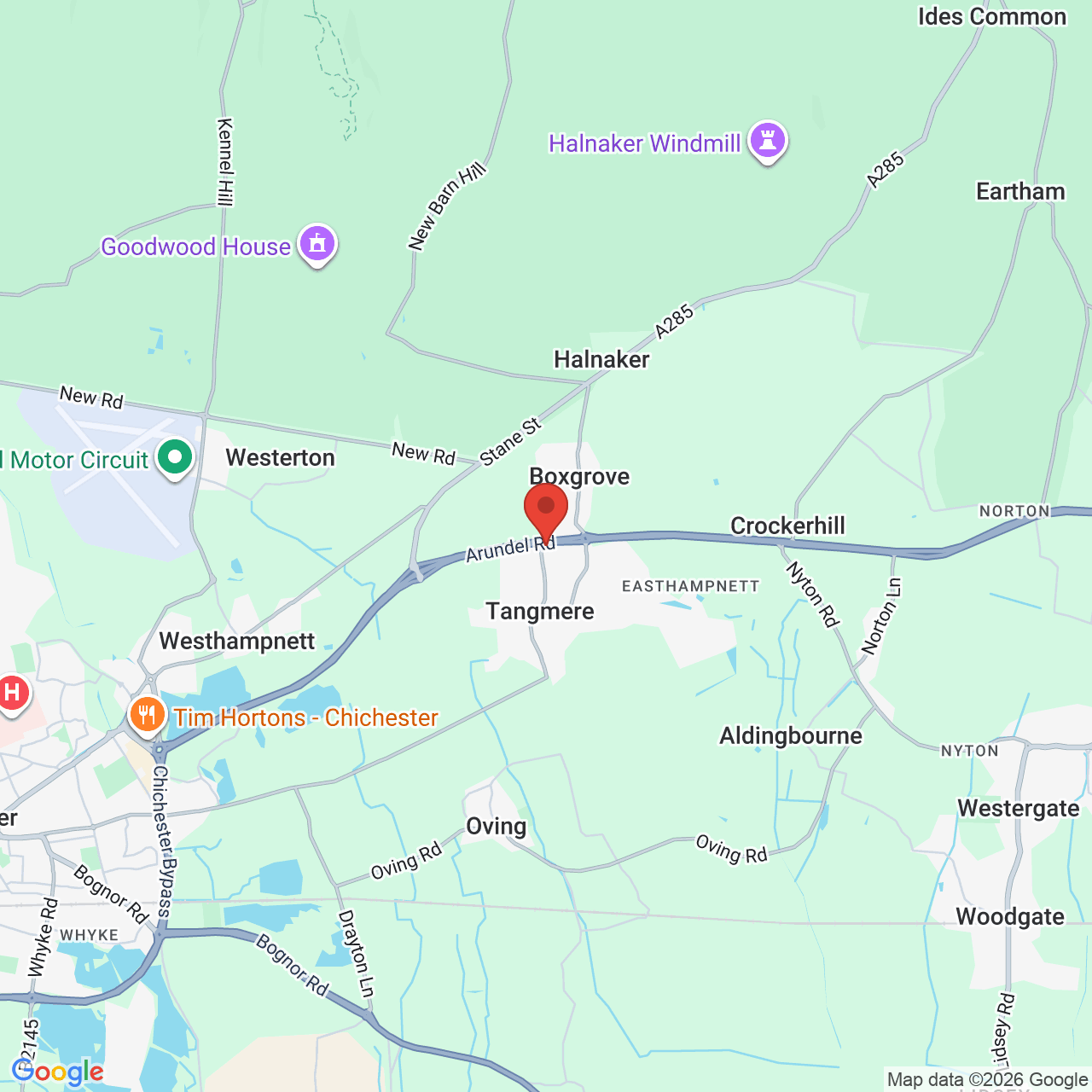 Map displaying vacancy location