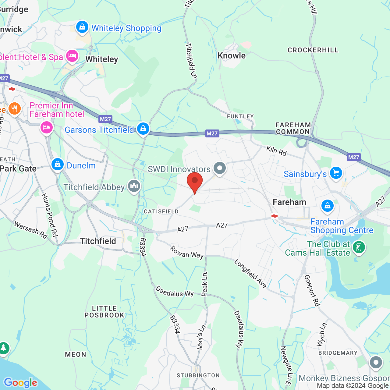 Map displaying vacancy location
