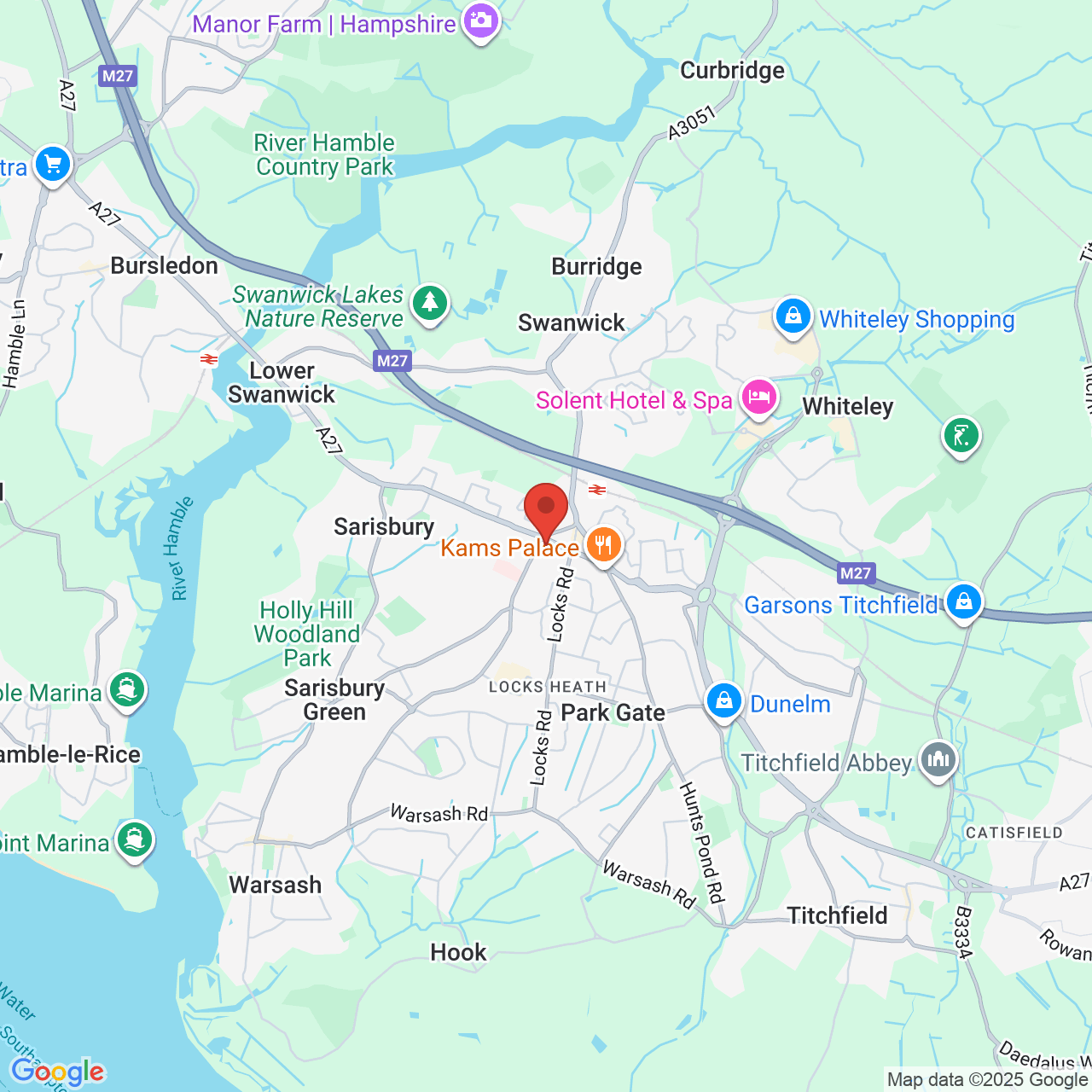 Map displaying vacancy location