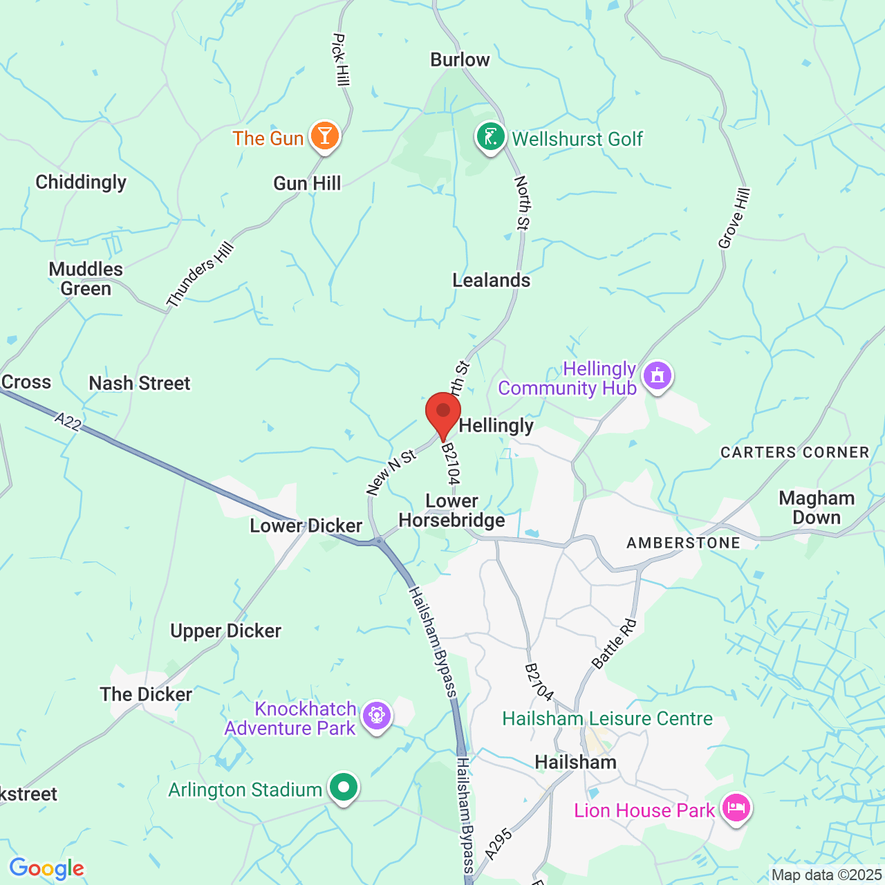 Map displaying vacancy location