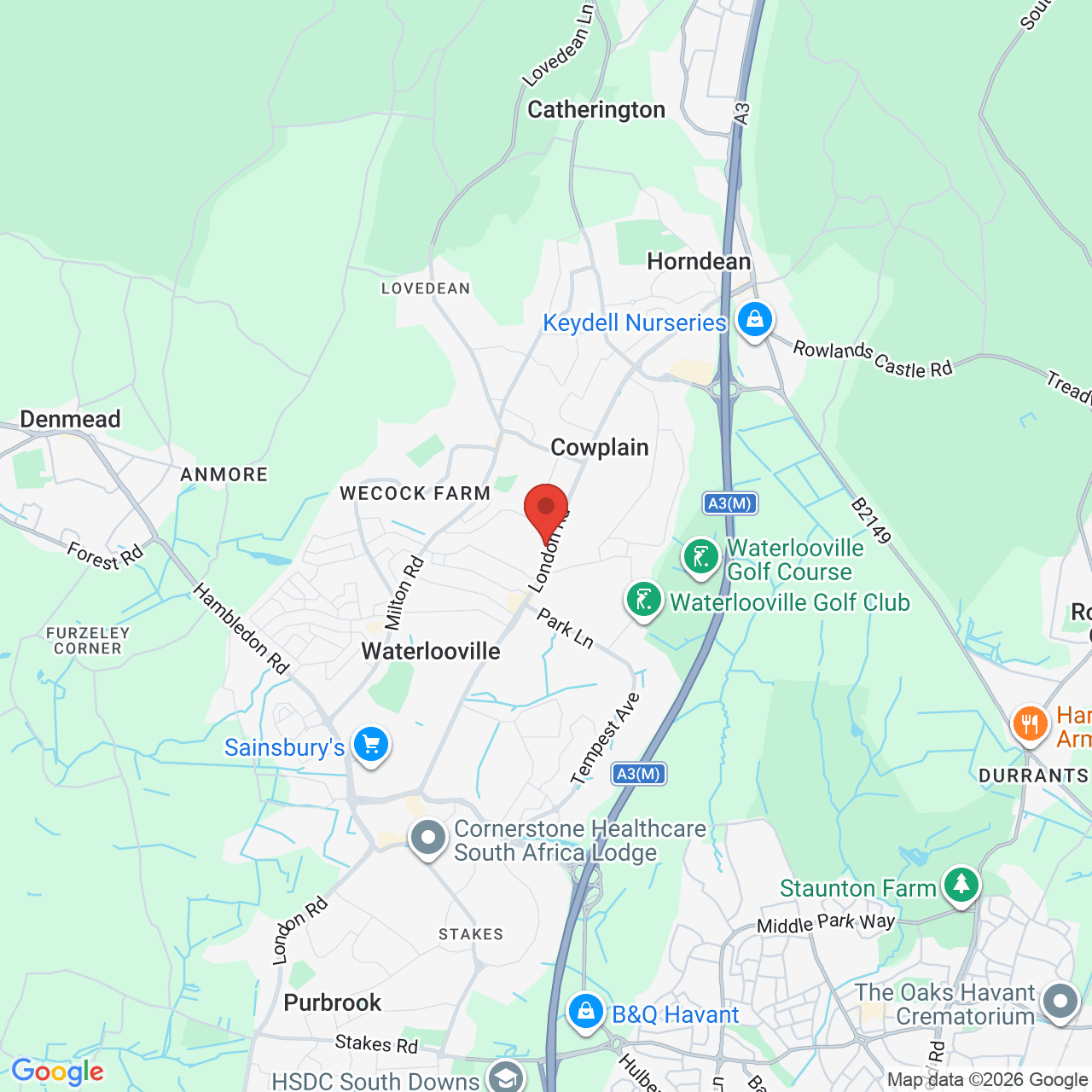 Map displaying vacancy location