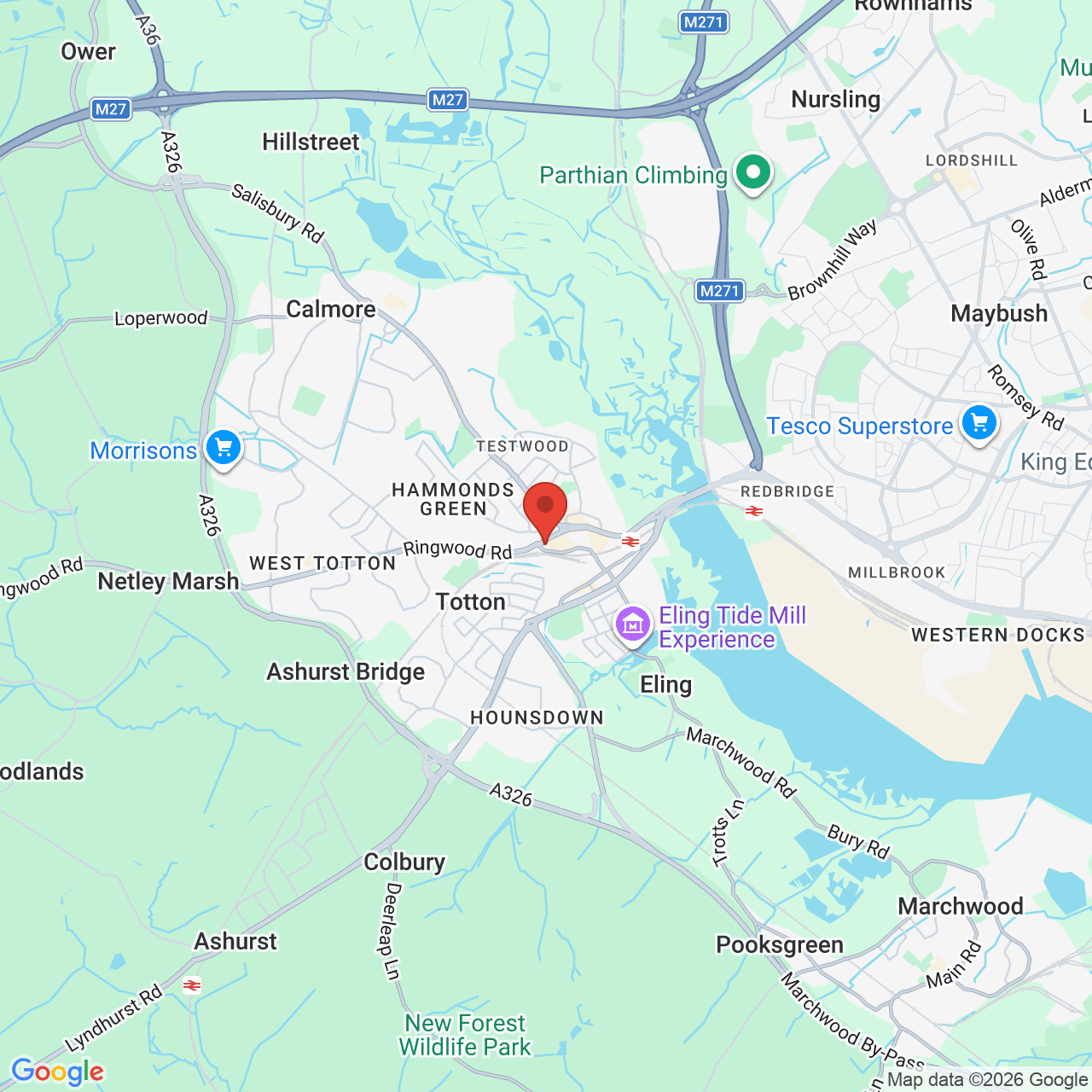 Map displaying vacancy location