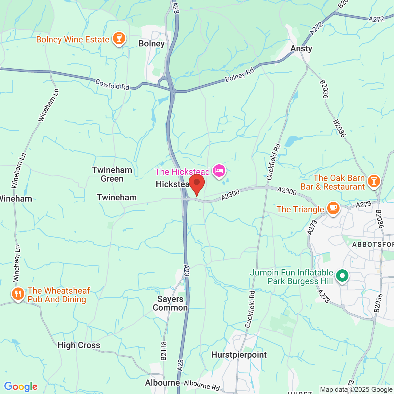 Map displaying vacancy location