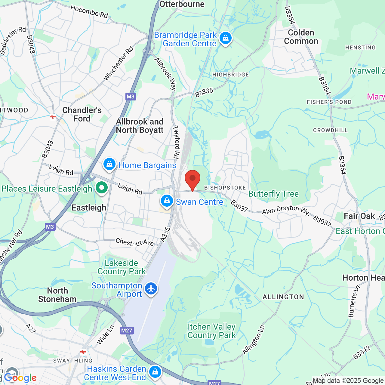 Map displaying vacancy location