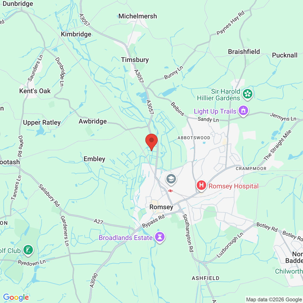 Map displaying vacancy location