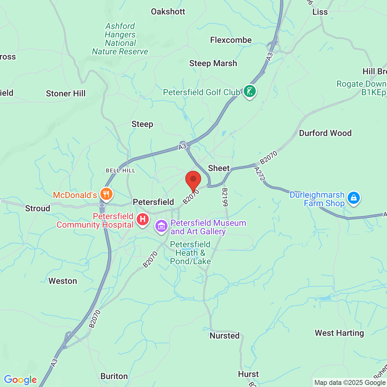 Map displaying vacancy location