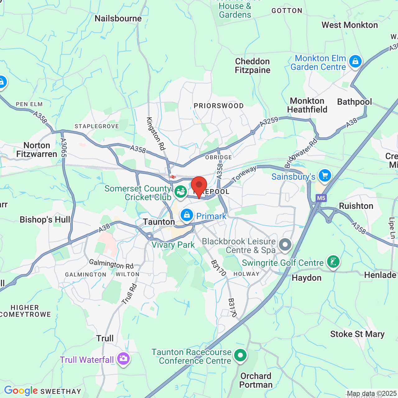 Map displaying vacancy location