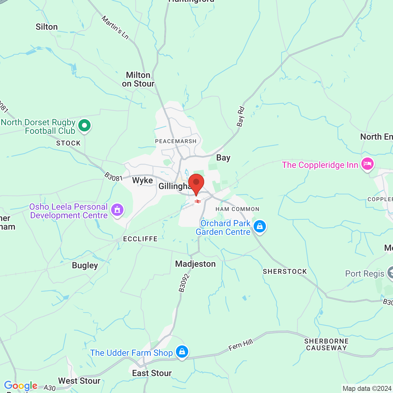 Map displaying vacancy location