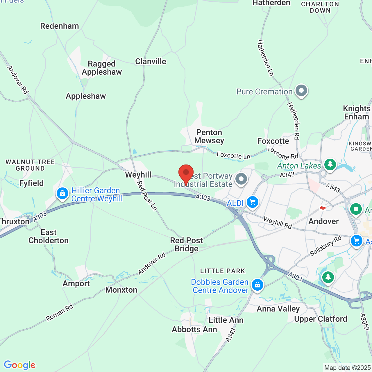 Map displaying vacancy location