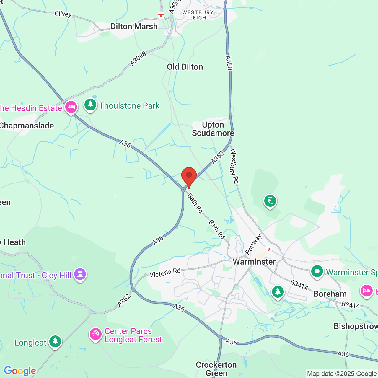 Map displaying vacancy location