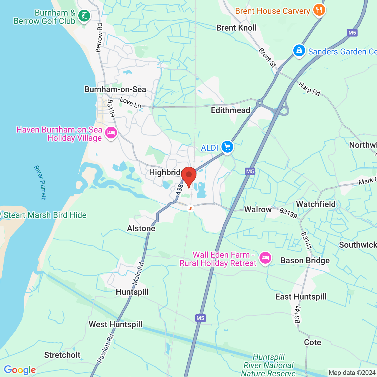 Map displaying vacancy location