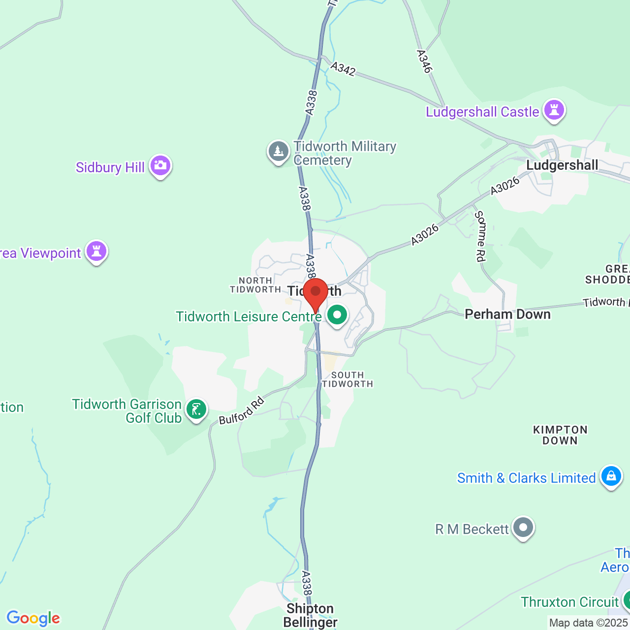 Map displaying vacancy location
