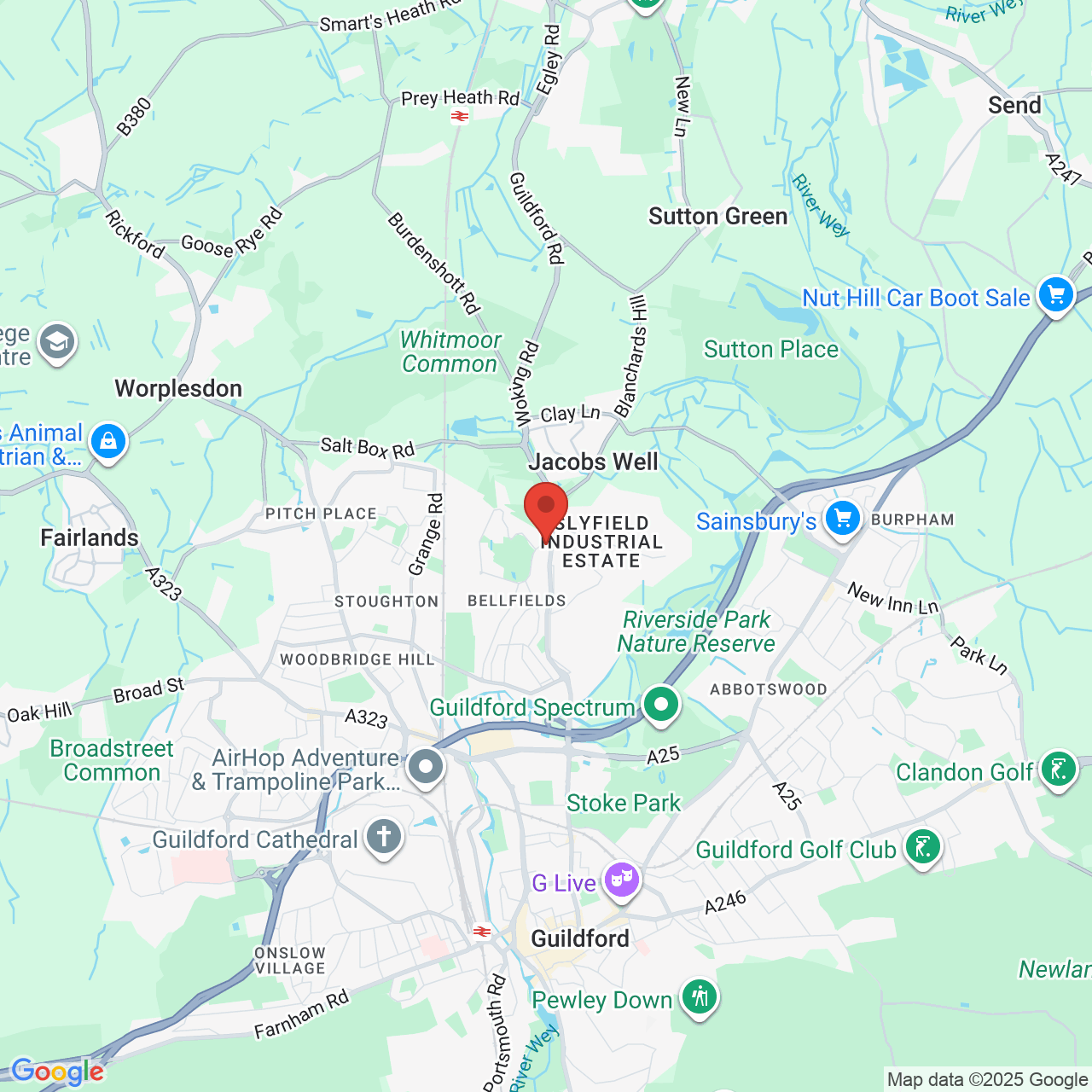 Map displaying vacancy location