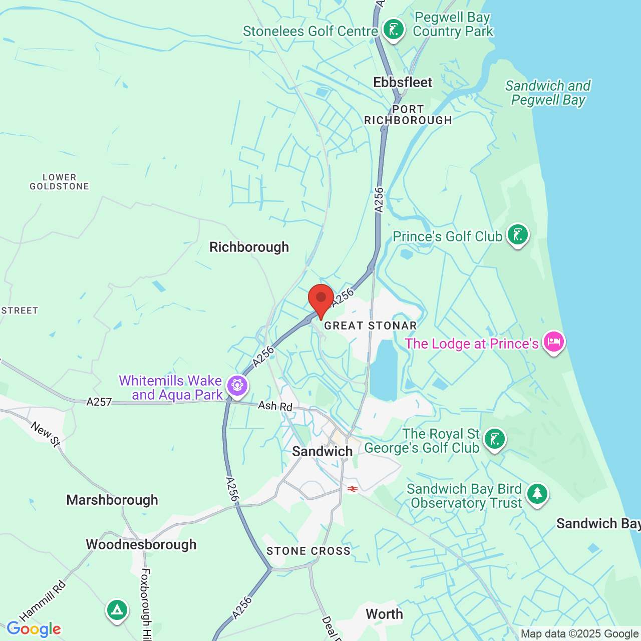 Map displaying vacancy location