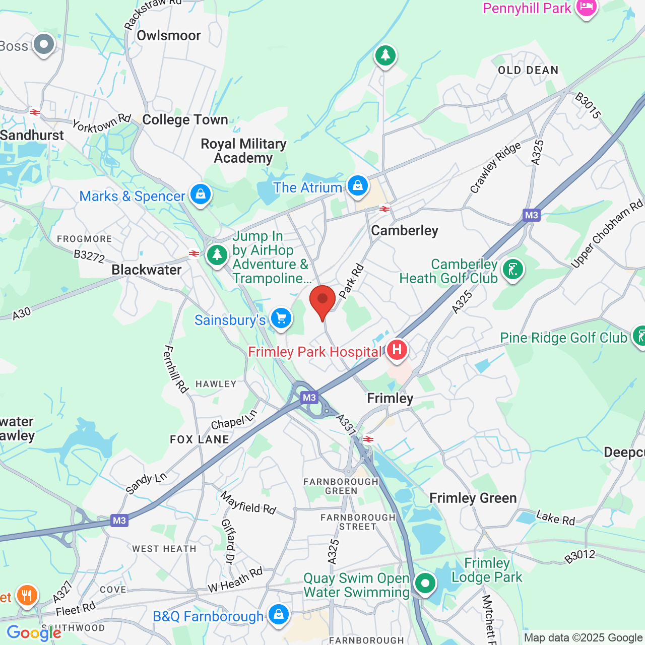 Map displaying vacancy location