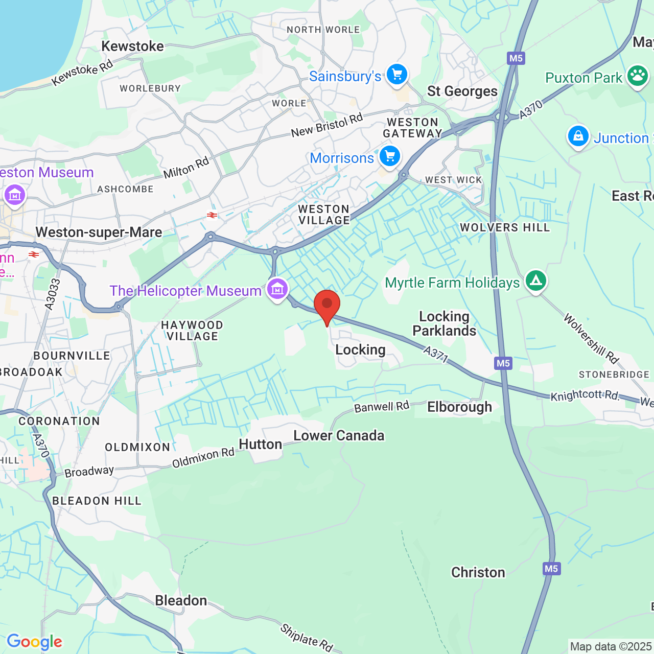 Map displaying vacancy location