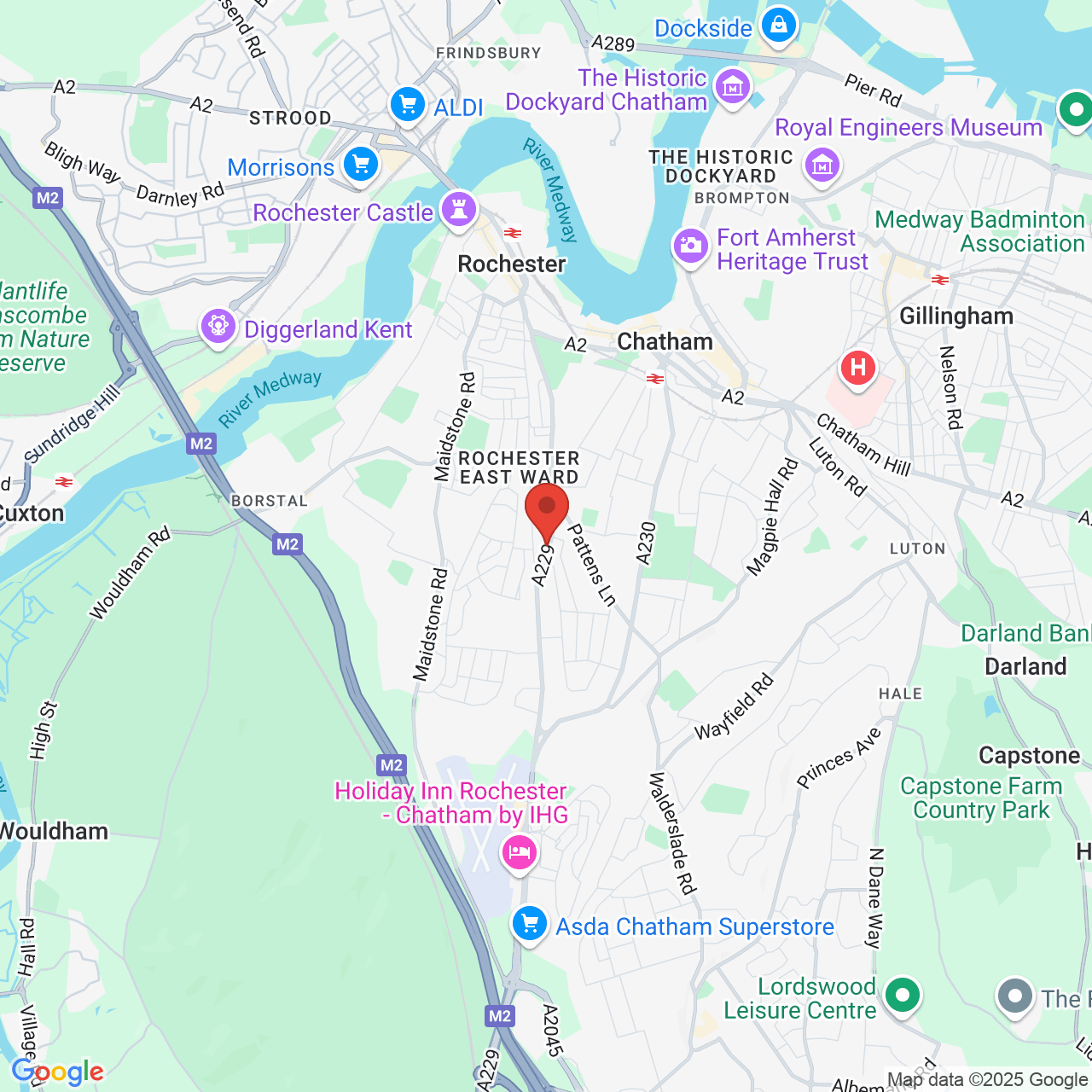 Map displaying vacancy location