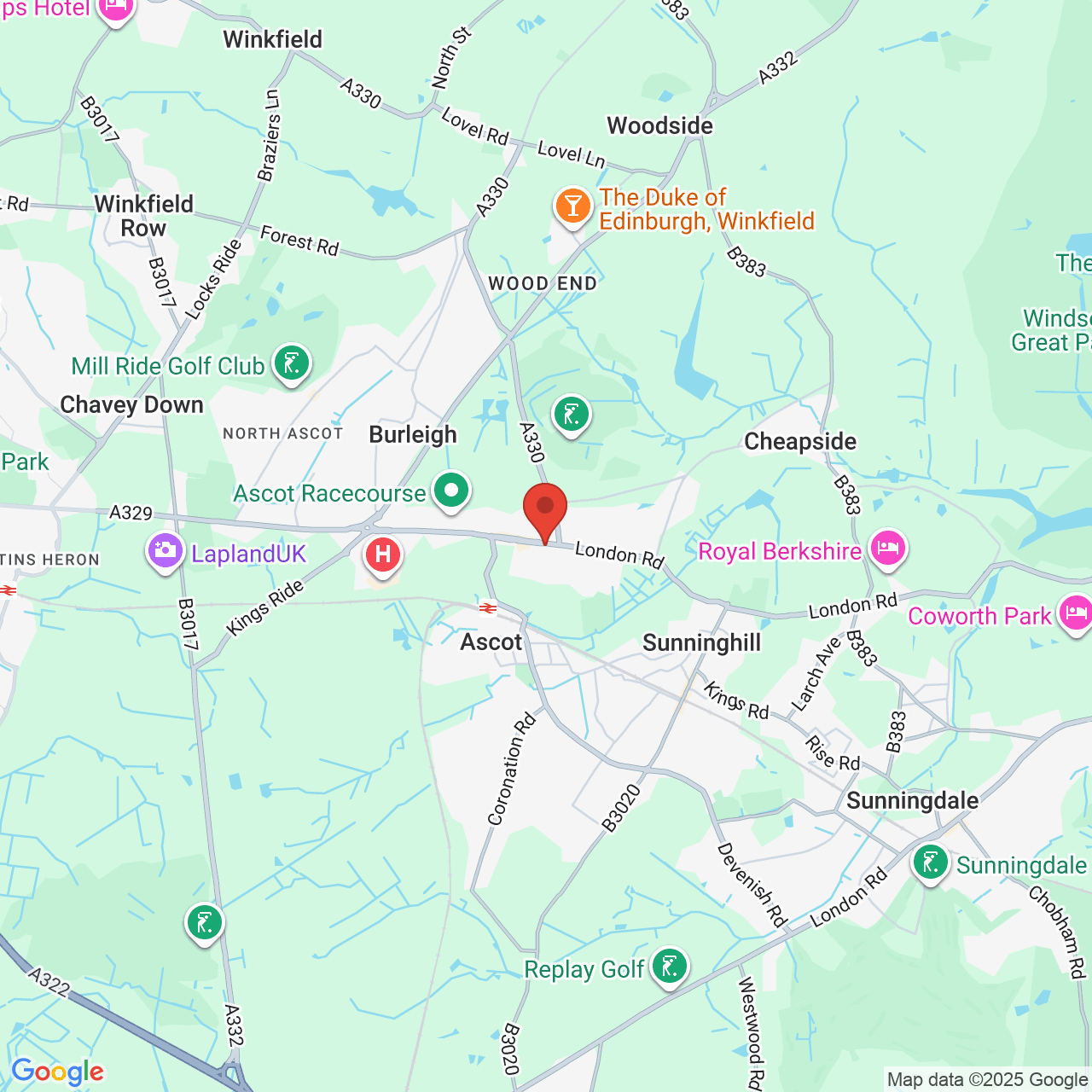 Map displaying vacancy location