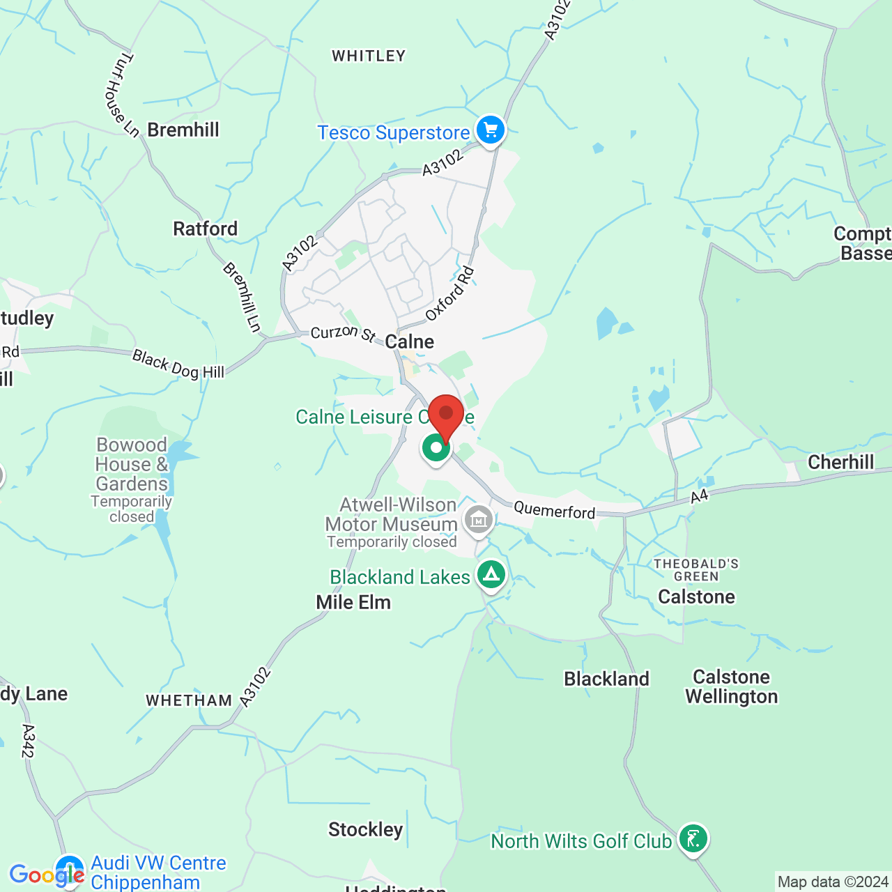 Map displaying vacancy location