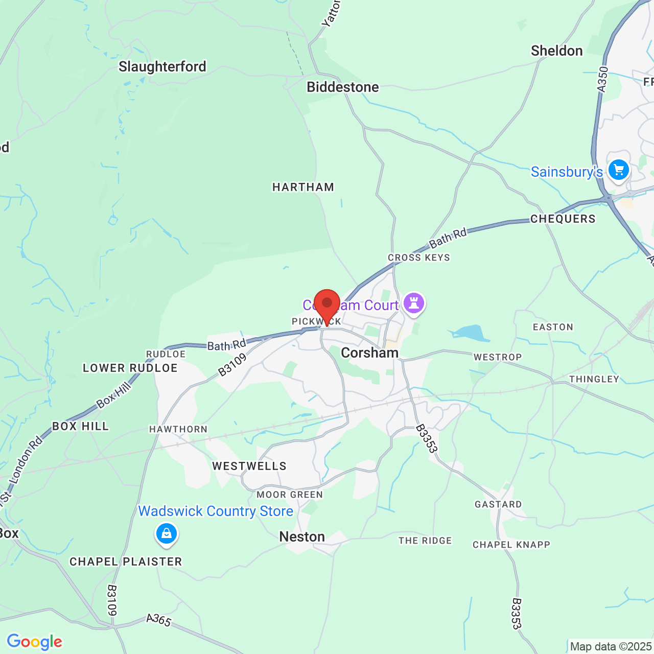 Map displaying vacancy location