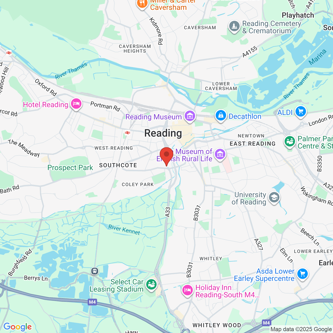 Map displaying vacancy location