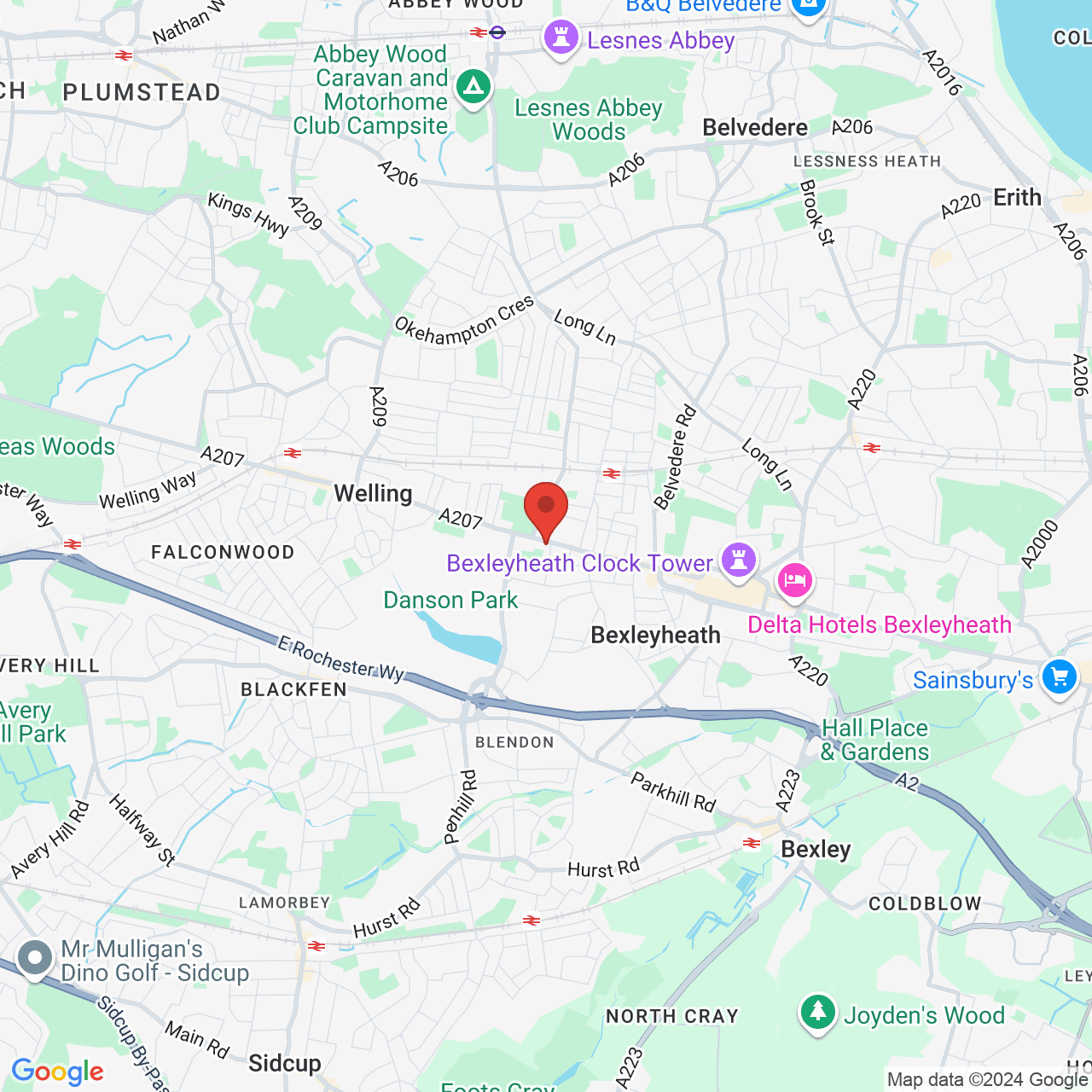 Map displaying vacancy location