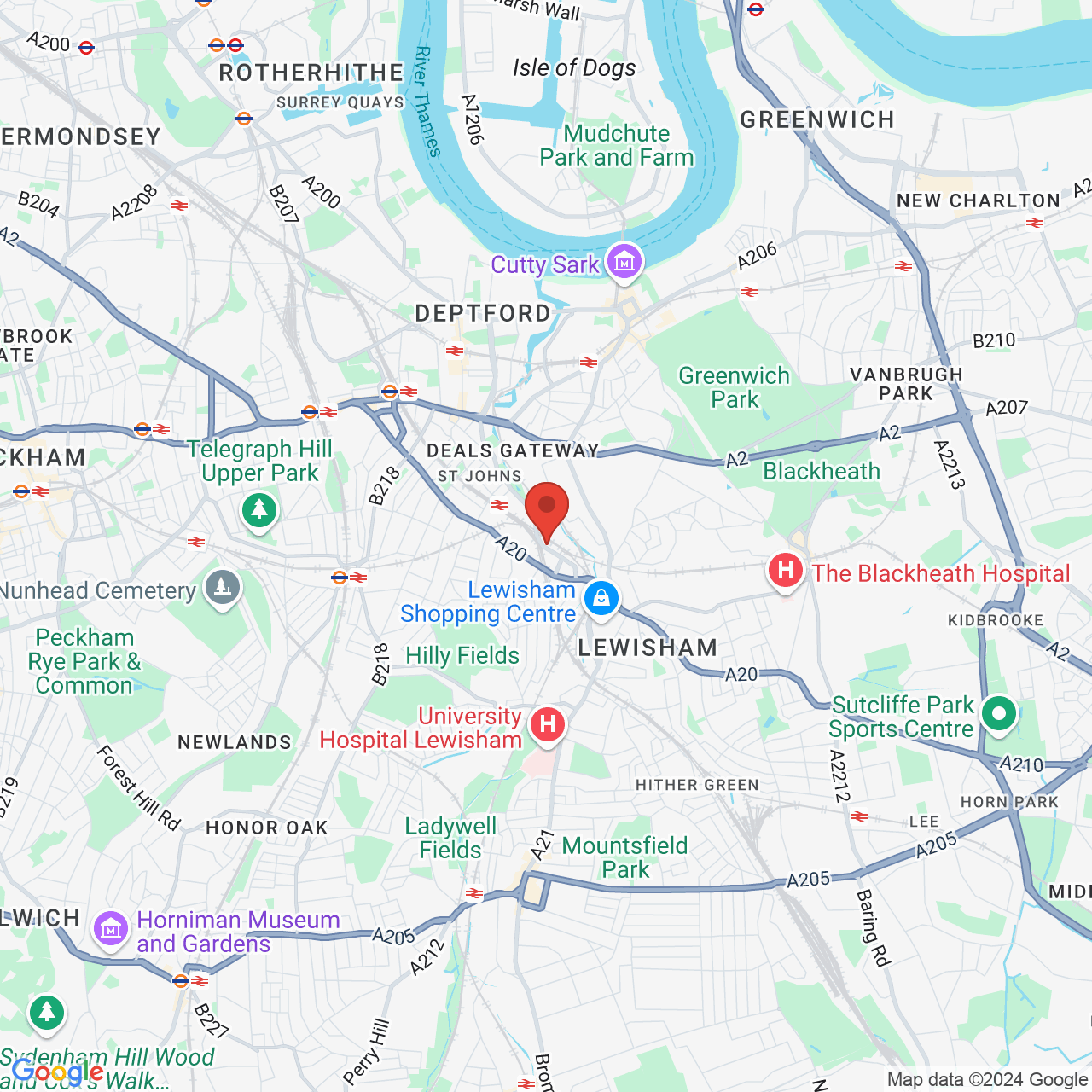 Map displaying vacancy location