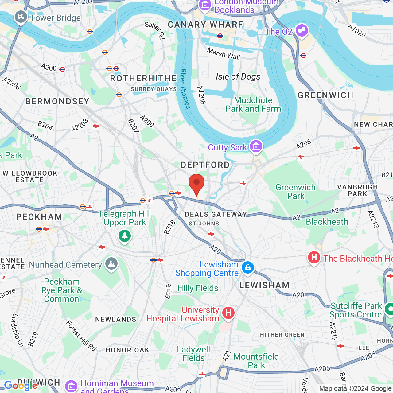Map displaying vacancy location