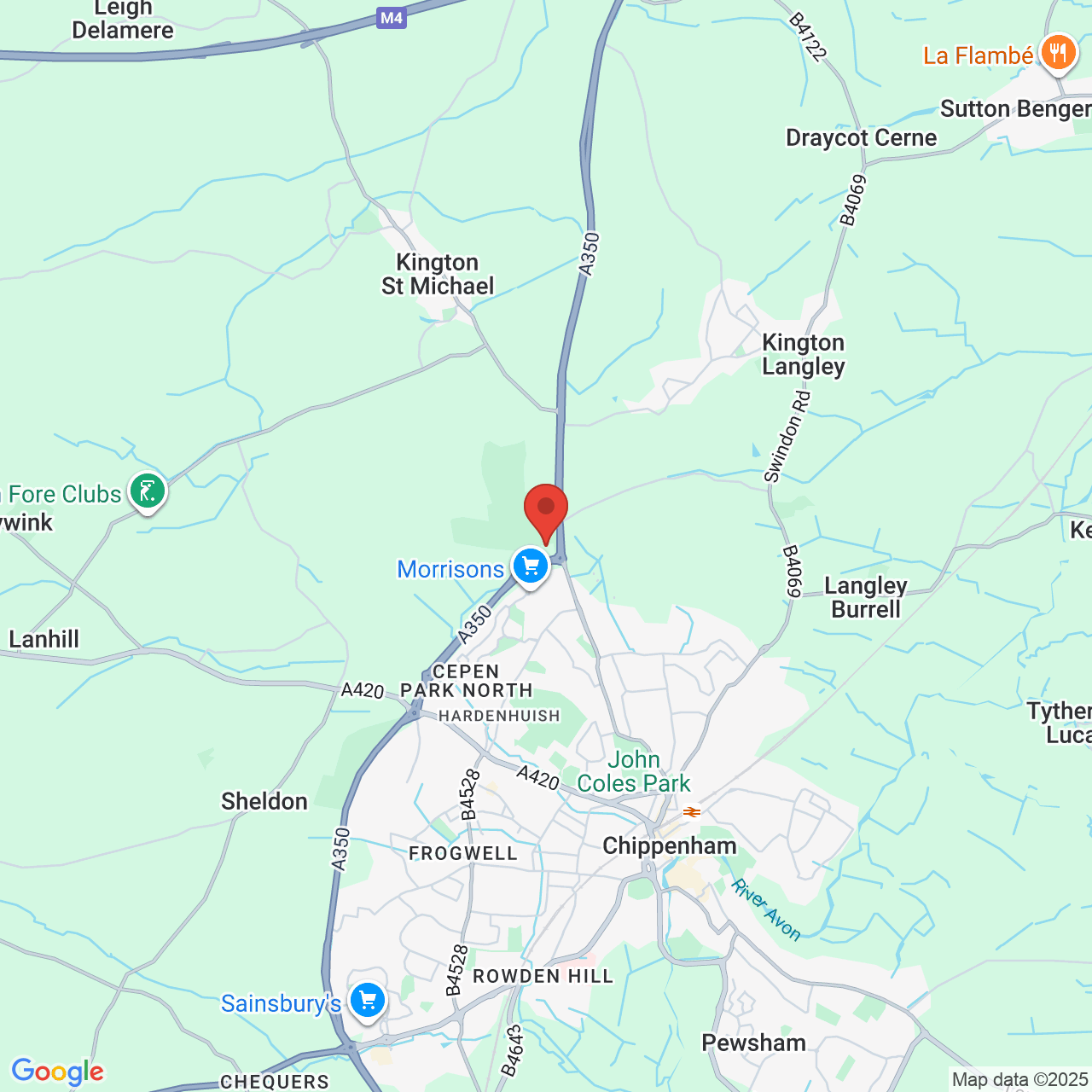Map displaying vacancy location
