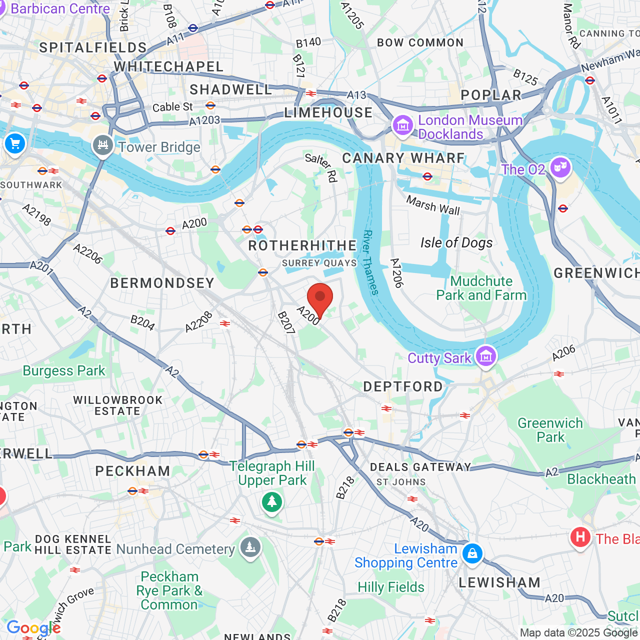 Map displaying vacancy location
