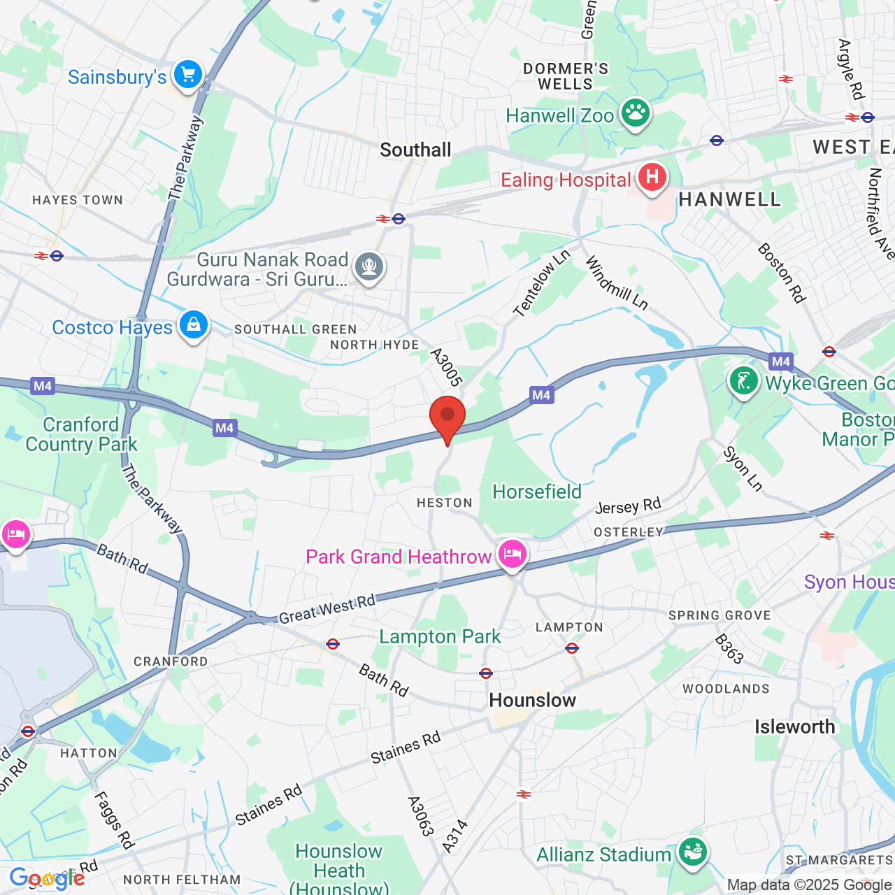 Map displaying vacancy location