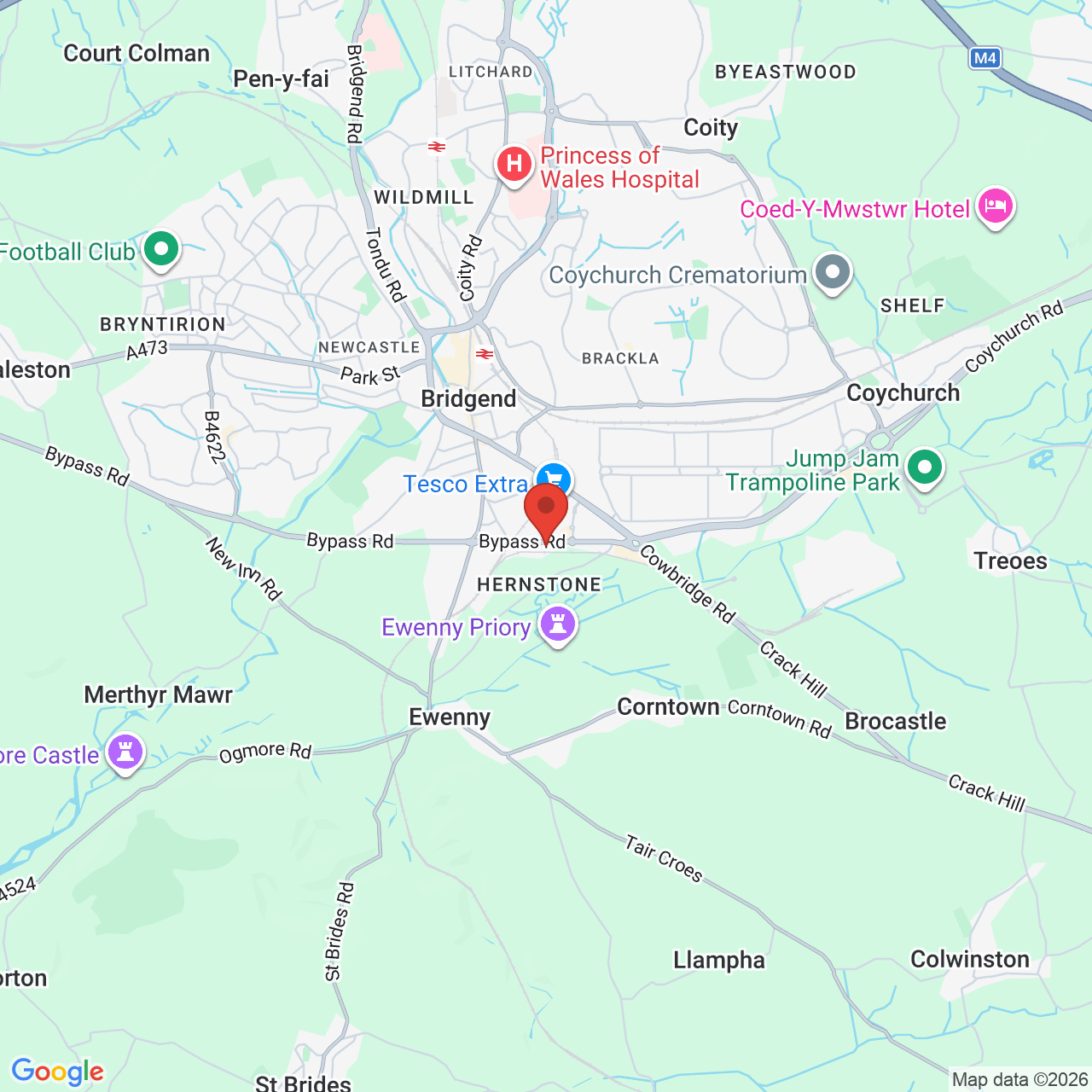 Map displaying vacancy location