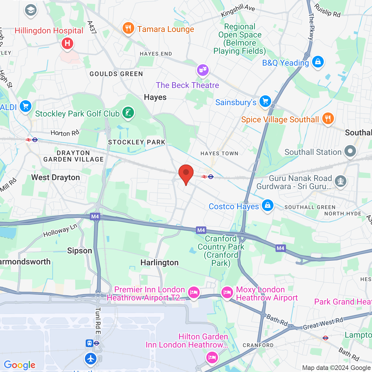 Map displaying vacancy location