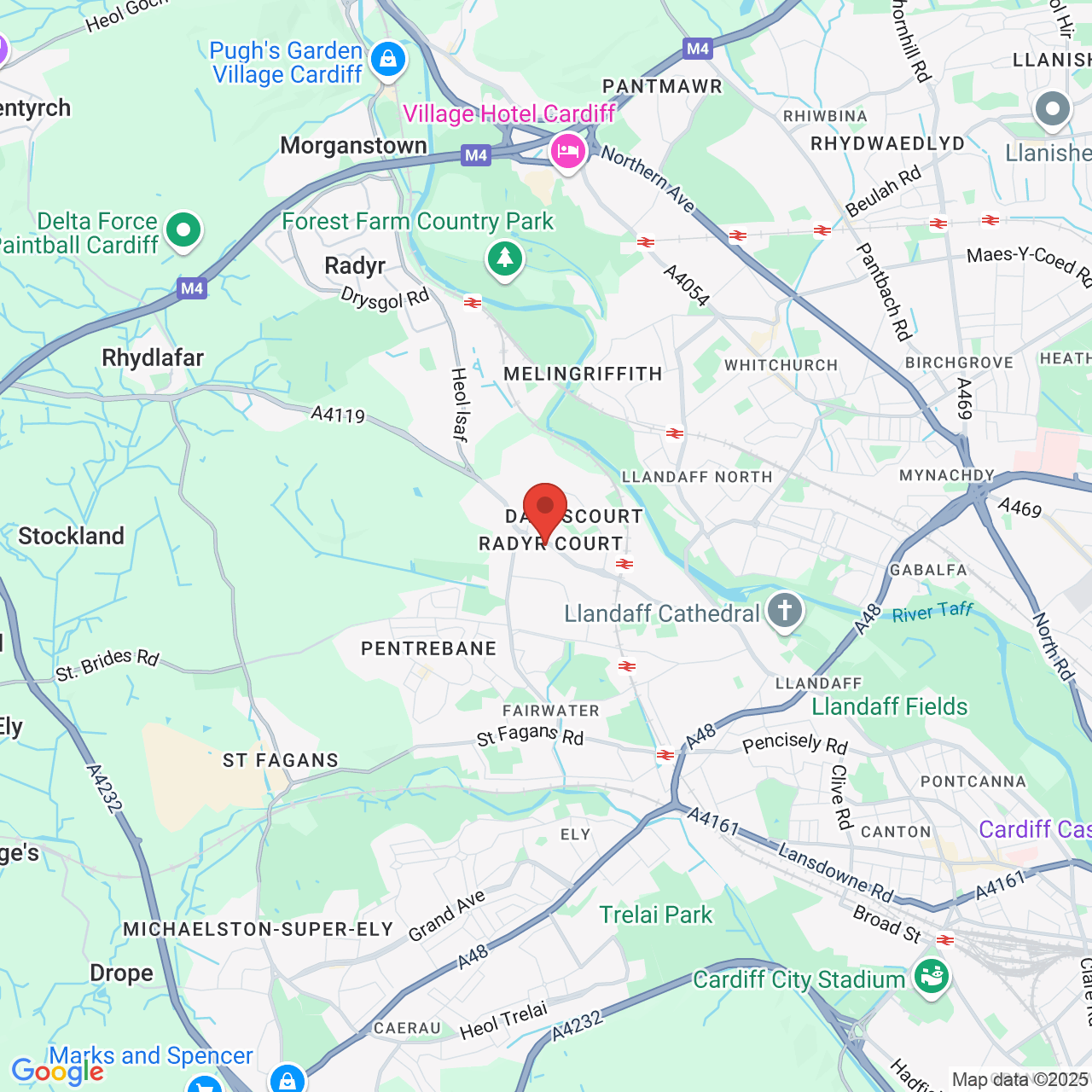 Map displaying vacancy location