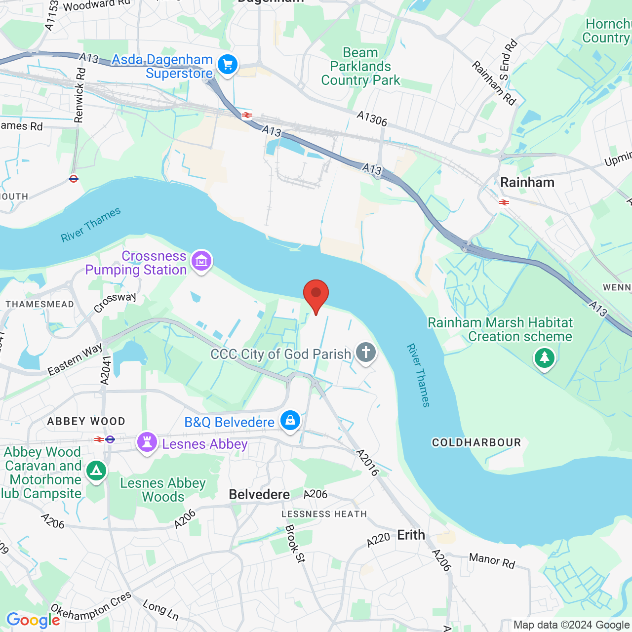 Map displaying vacancy location