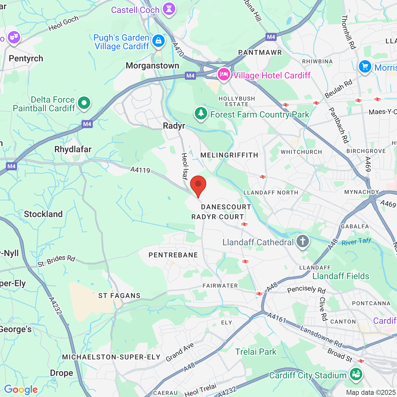 Map displaying vacancy location