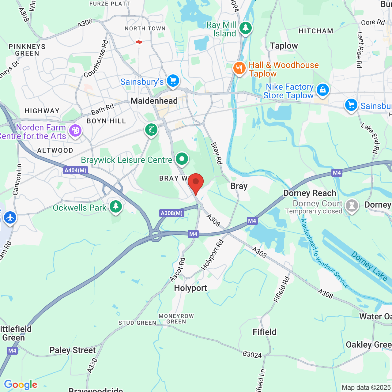 Map displaying vacancy location