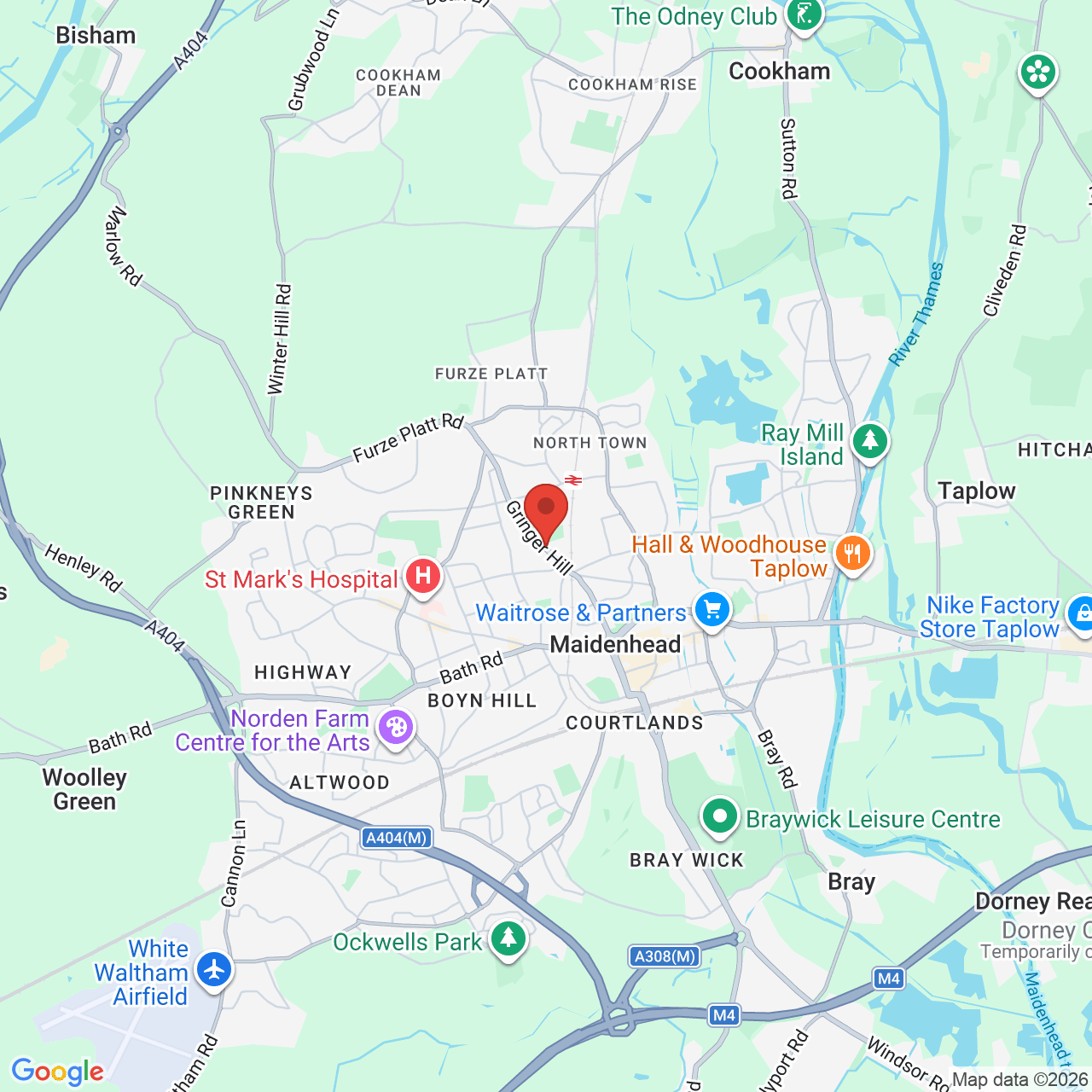 Map displaying vacancy location