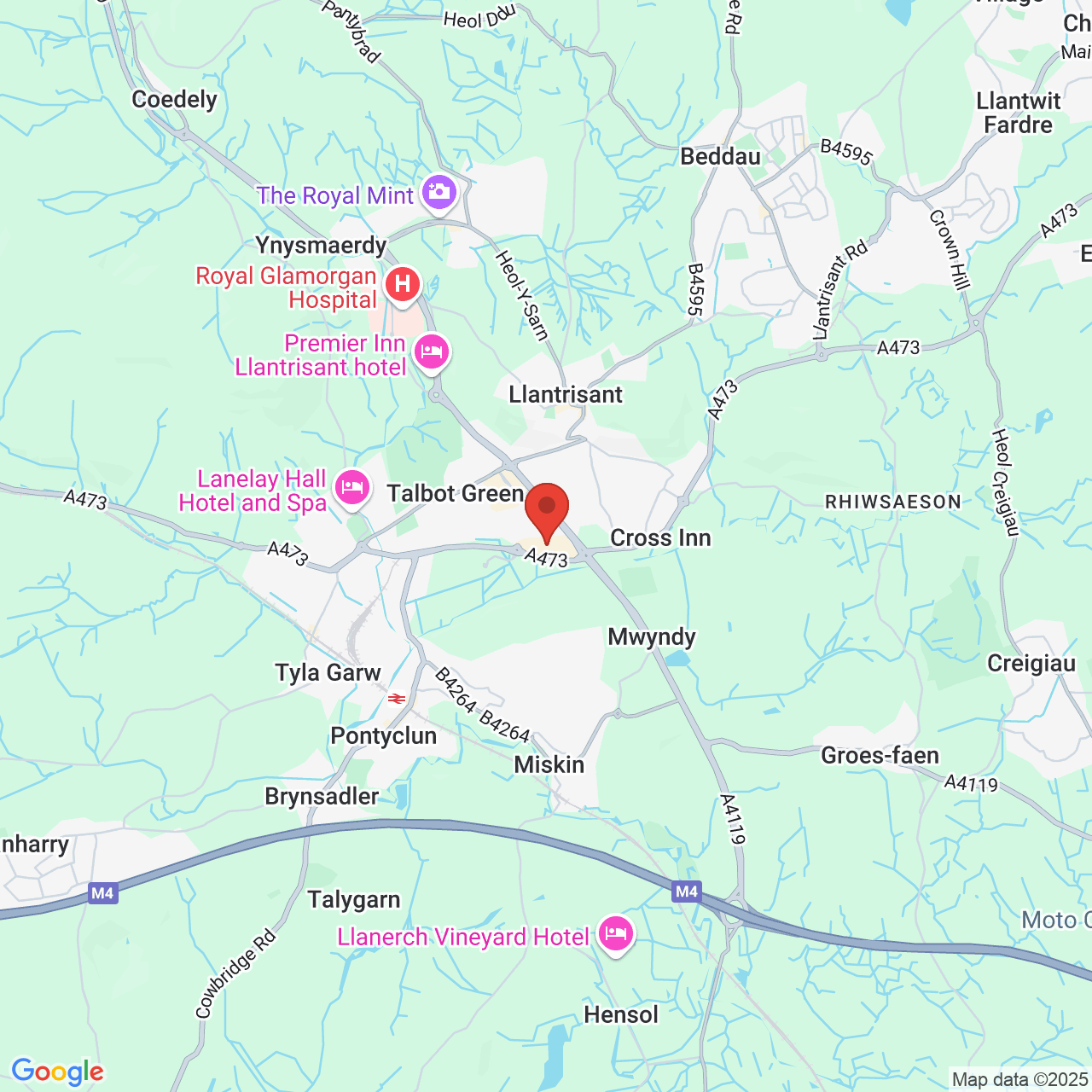 Map displaying vacancy location